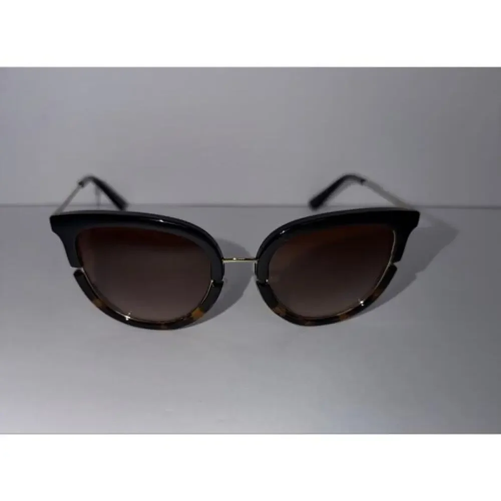 Tory Burch TY6073 178413 Cat Eye Sunglasses Black Tortoise Brown Gradient Lens
